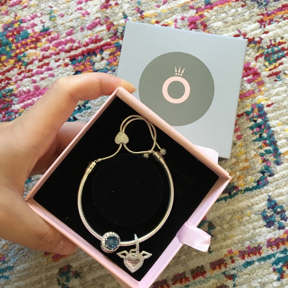 Pandora Moments Heart & Angel and Moon & Night Sky Bracelet